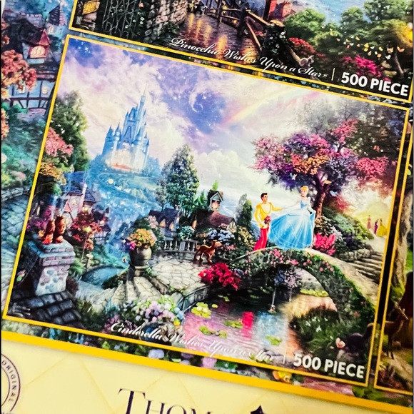 Disney Thomas Kinkade 4 in 1 Puzzle Set - Picture 2 of 11